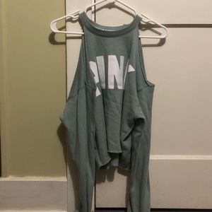 Pink crop top sweater